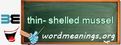 WordMeaning blackboard for thin-shelled mussel